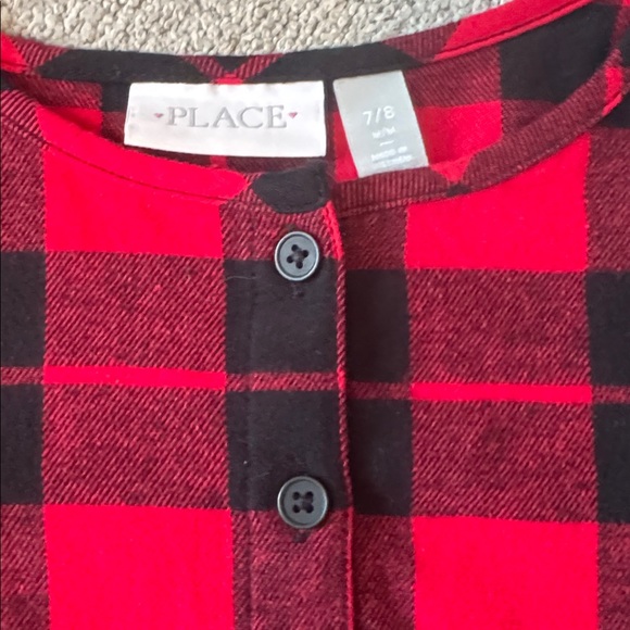 Children’s Place  Red and Black Plaid Dress - Picture 3 of 7